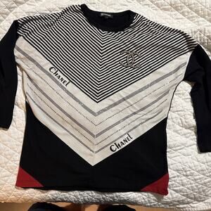 Chanel Sequence Long Sleeve Top Size 1 The Pic Is Not Good There Is No Stains
